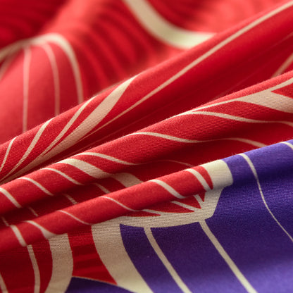 Trendy Red Cotton Sateen Wedding Collection #9608 (Bedding Set)